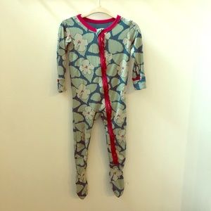Kickee pants girl’s footed pajamas
